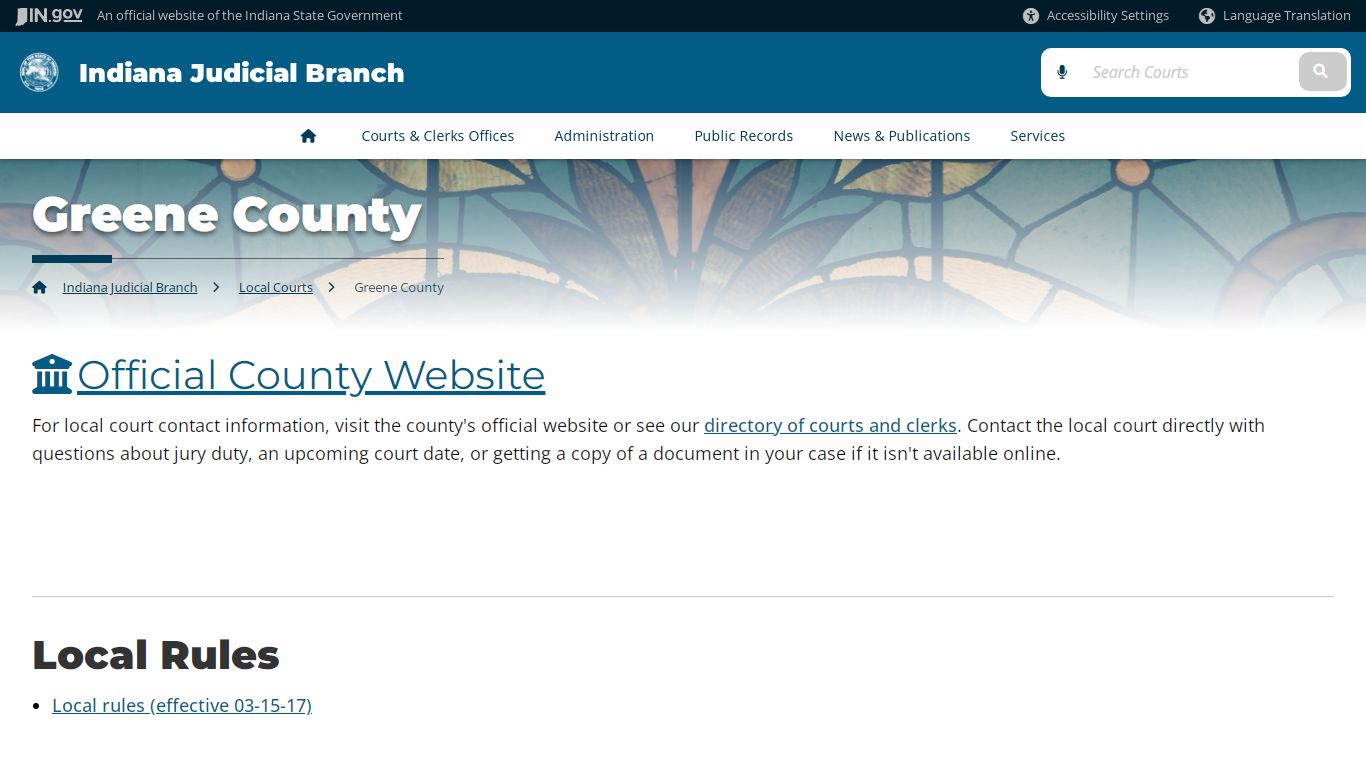 Greene County - Indiana Judicial Branch