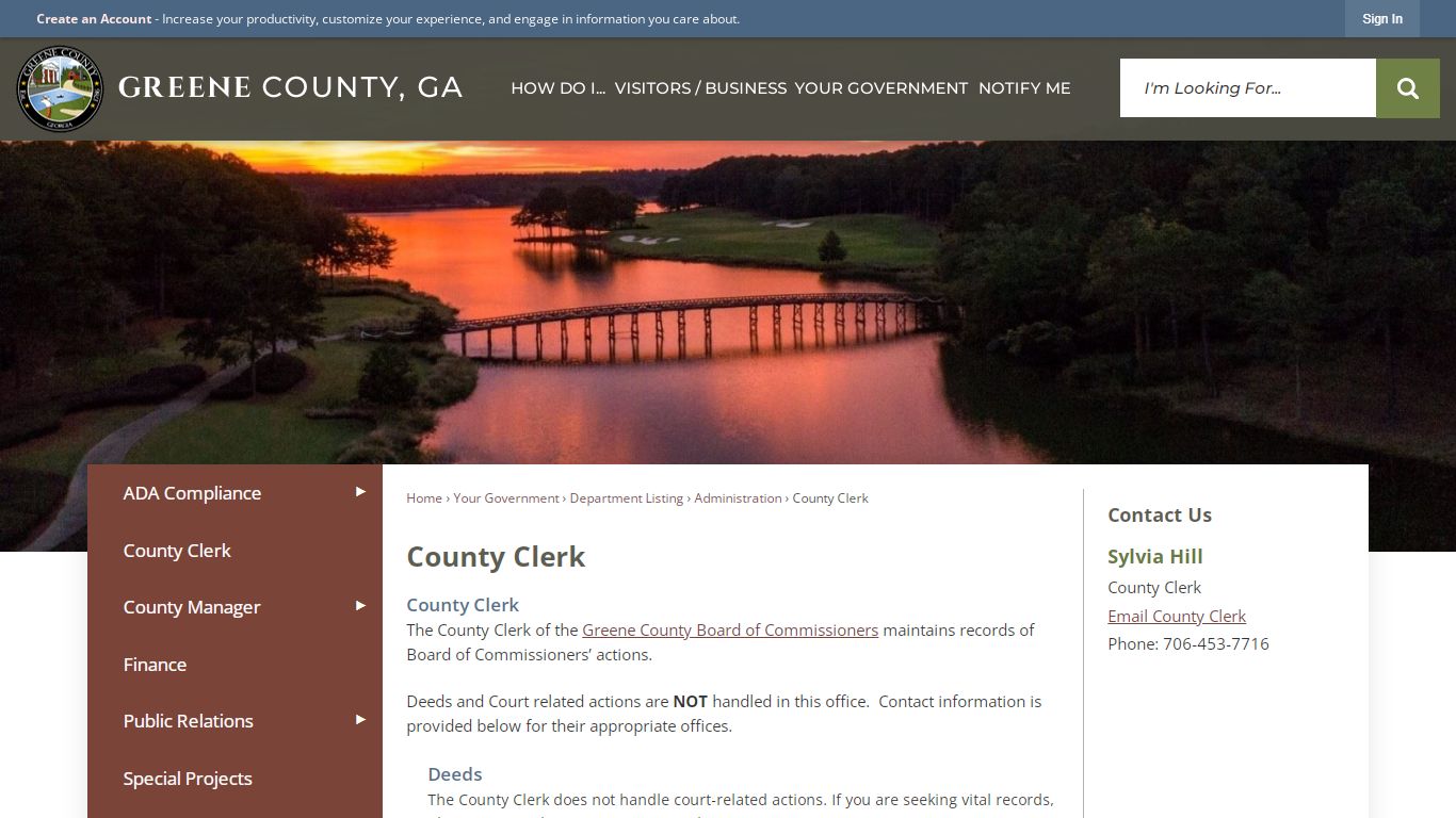 County Clerk | Greene County, GA